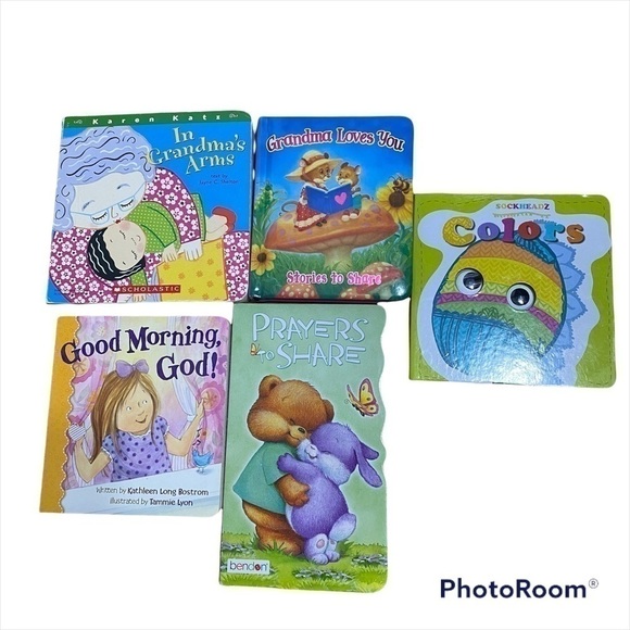 Children’s Board Book Bundle Good Morning God In Grandmas Arms Prayers Share - Picture 1 of 3